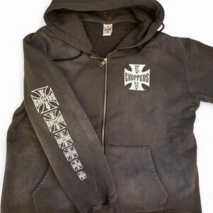 Choppers Gray Zip-Up Hoodie